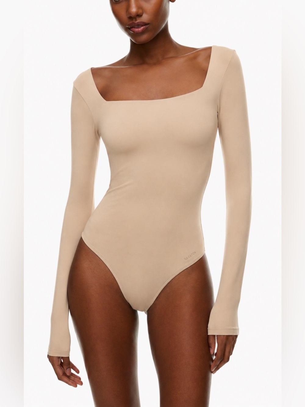 Babaton Contour Square Neck Bodysuit | Warm Sand‎ | NWT | Small